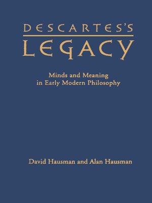 cover image of Descartes's Legacy